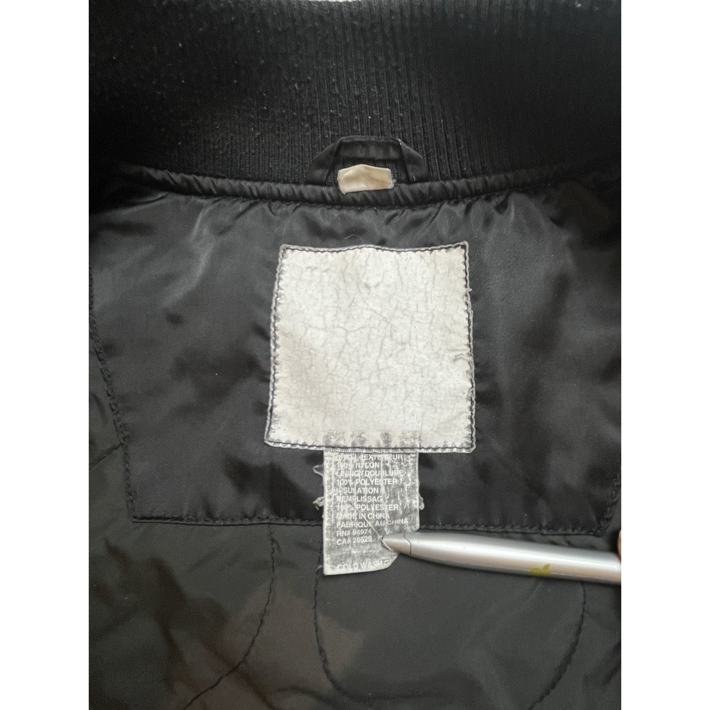 Stussy Varsity Black Satin Bomber Jacket- XL Embroidered- Snaps VTG- Y2K- 1990s - Picture 11 of 13